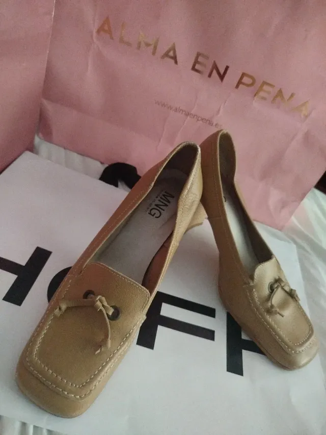 Mocasines piel Mango