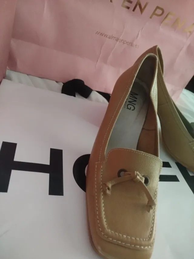 Mocasines piel Mango