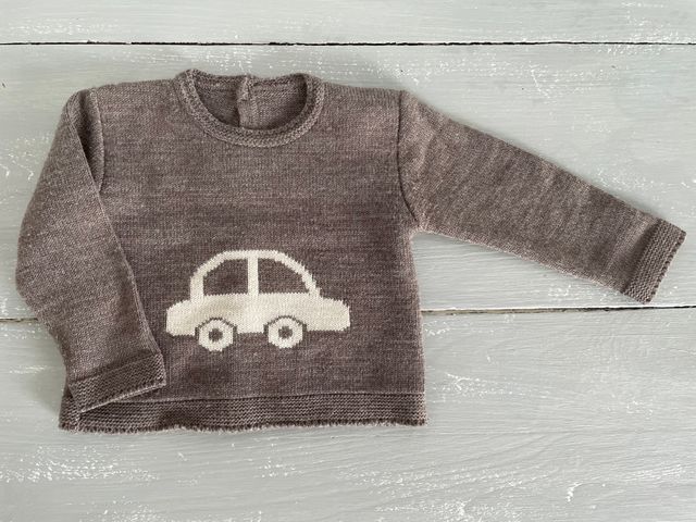 Jersey bebé marrón coche 12M