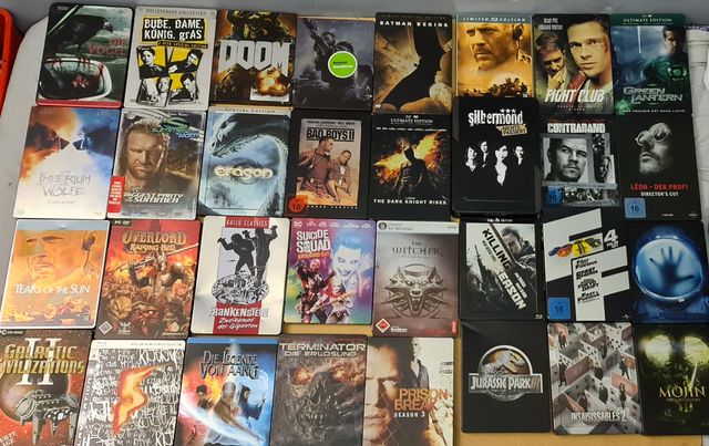 Lote Steelbooks Películas y videojuegos
