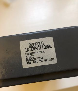 Auténtico Parker Duofold Bolígrafo en mármol rojo