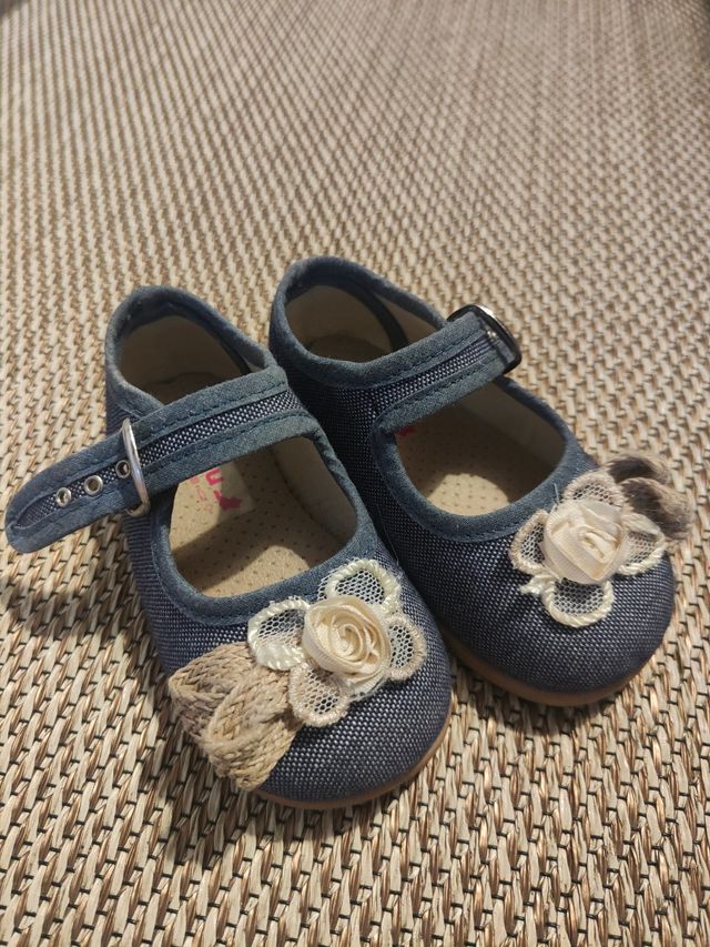 zapato niña bebe denim talla 21