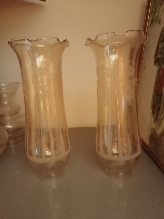 coppia di coppe paralumi per lampade o lampadari