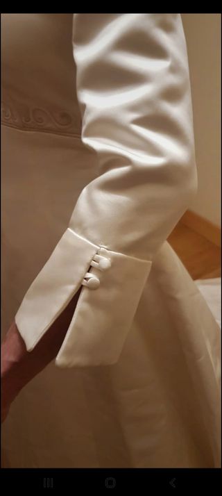 Preciosa vestido novia alta costurar