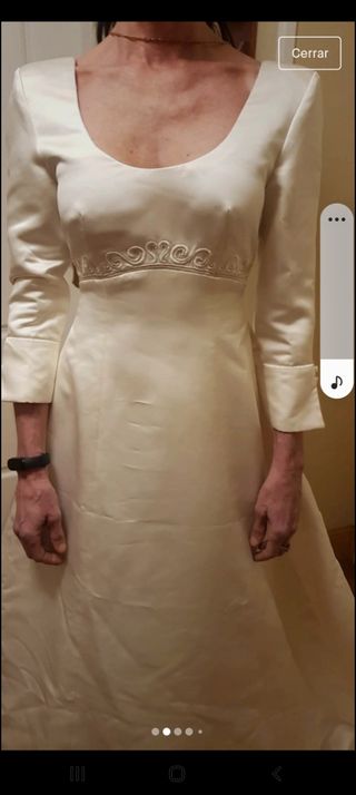 Preciosa vestido novia alta costurar