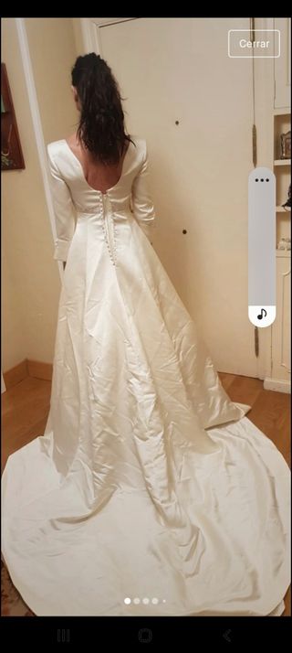 Preciosa vestido novia alta costurar