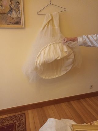 Preciosa vestido novia alta costurar