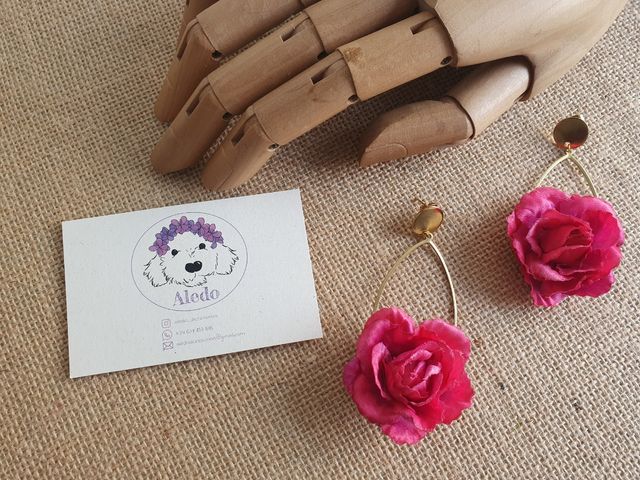 Pendientes rosa fucsia