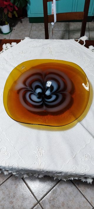 centrotavola nuovo Ivat vetro color ambra