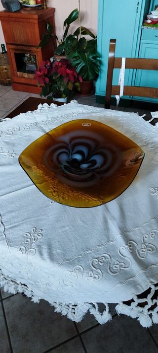 centrotavola nuovo Ivat vetro color ambra