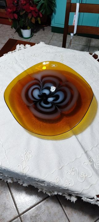 centrotavola nuovo Ivat vetro color ambra