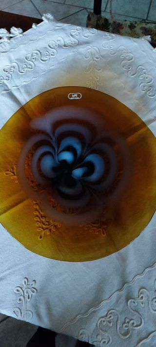 centrotavola nuovo Ivat vetro color ambra