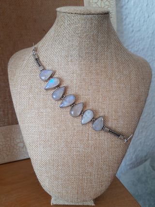 Pulsera piedra Luna plata 925