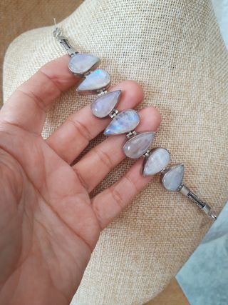 Pulsera piedra Luna plata 925