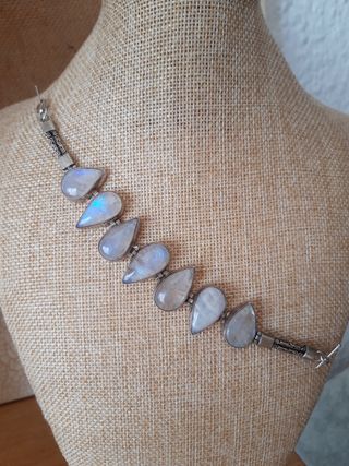 Pulsera piedra Luna plata 925