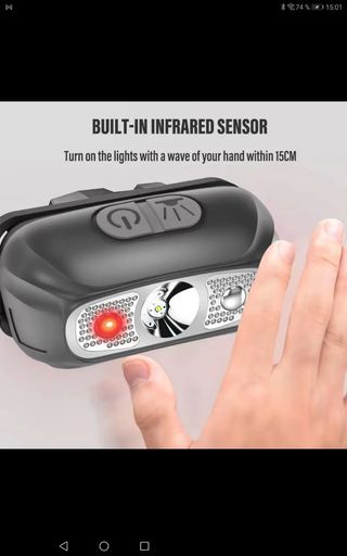 LINTERNA LED CORRER BICICLETA PESCA ETC