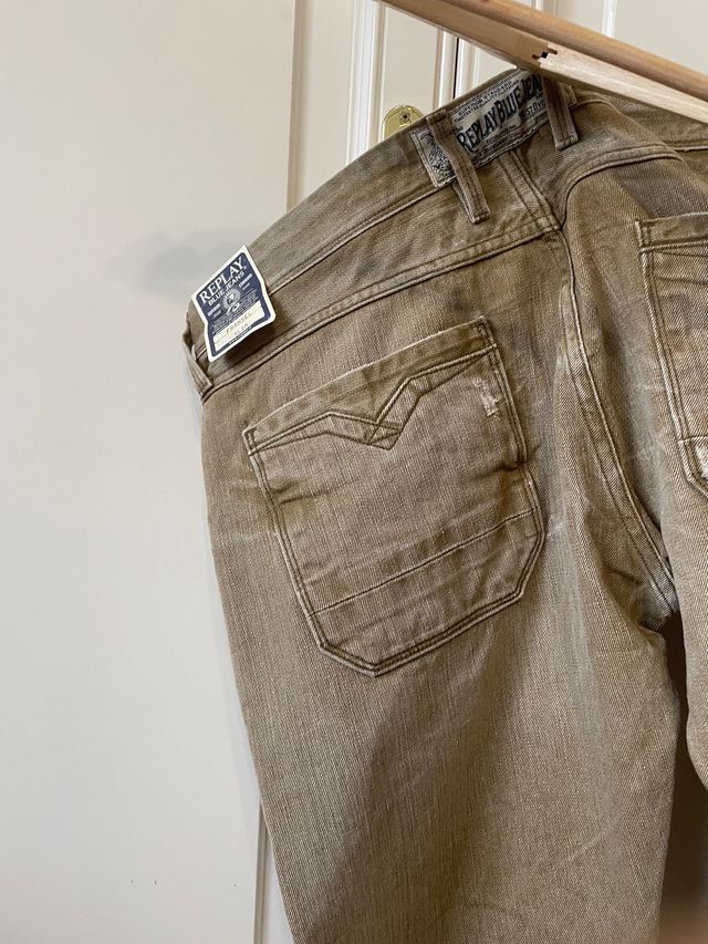 Pantalón Replay denim marrón a la piedra NUEVO.