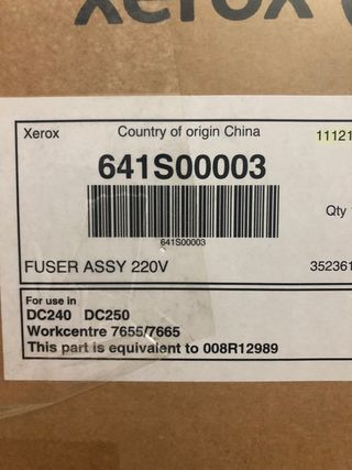 Fusor Xerox  DC240 / DC250 / workcentre 7655 7665