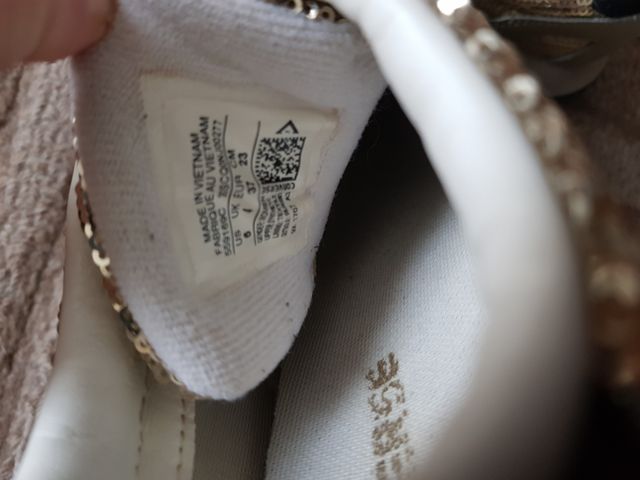 Tenis bambas converse 37 lentejuelas doradas