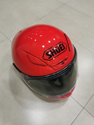 Casco Moto Shoei NXR rojo + intercomunicador