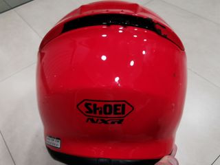 Casco Moto Shoei NXR rojo + intercomunicador