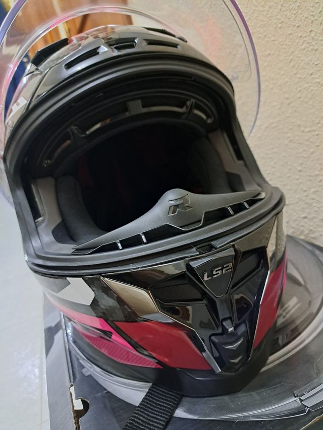 casco moto LS2 carbono