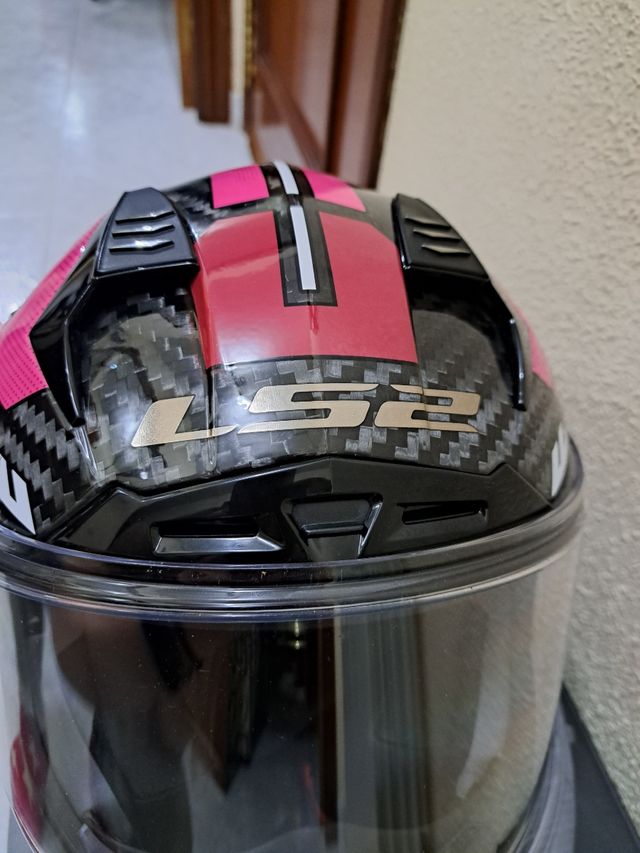 casco moto LS2 carbono