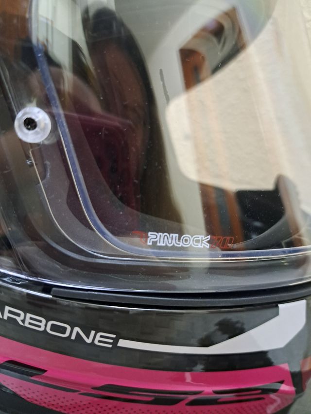 casco moto LS2 carbono