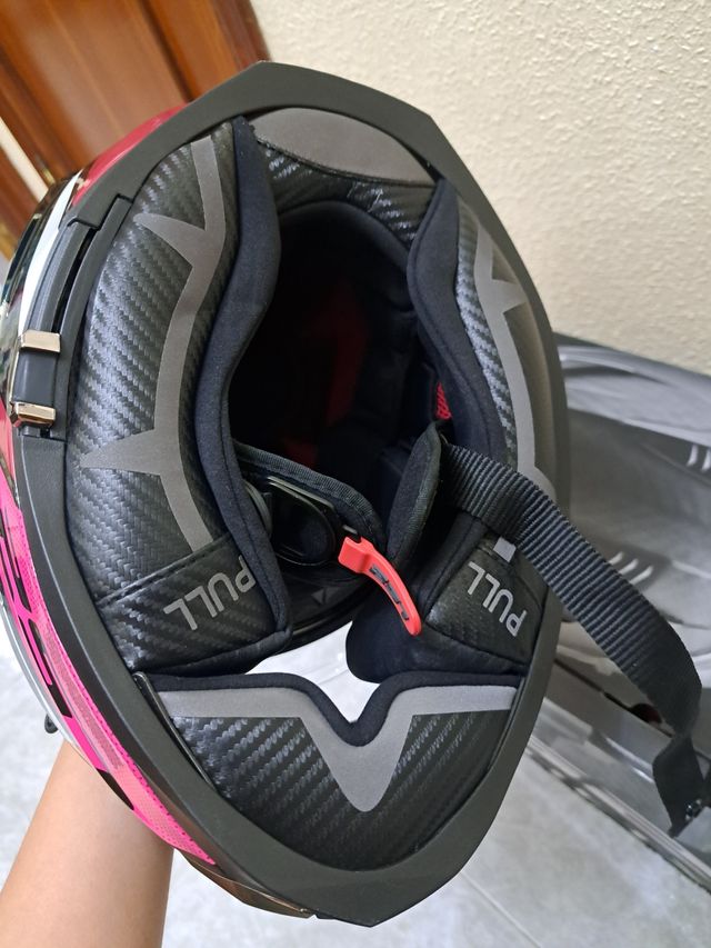 casco moto LS2 carbono