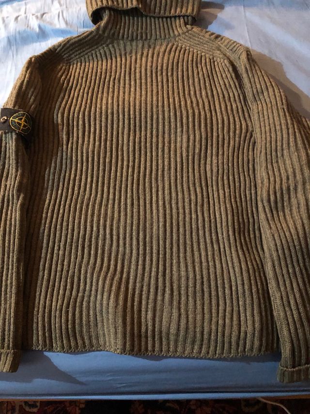 Maglione lana verde Stone Island