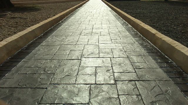 Hormigon impreso y pulido