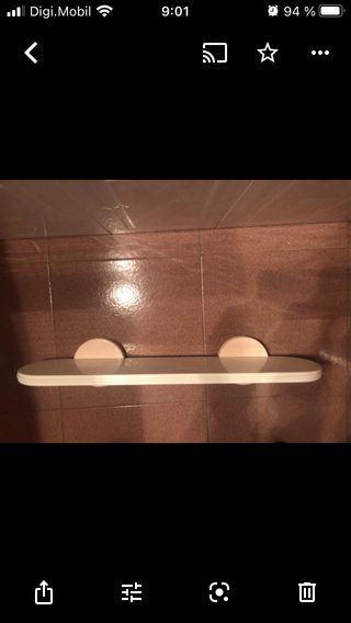 Accesorios de baño lacado en blanco- Rosa