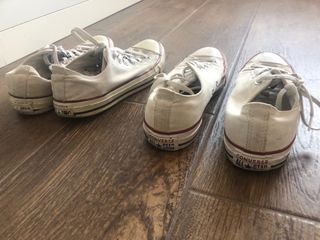 2 pares converse blancas originales