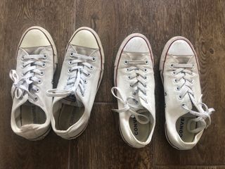 2 pares converse blancas originales