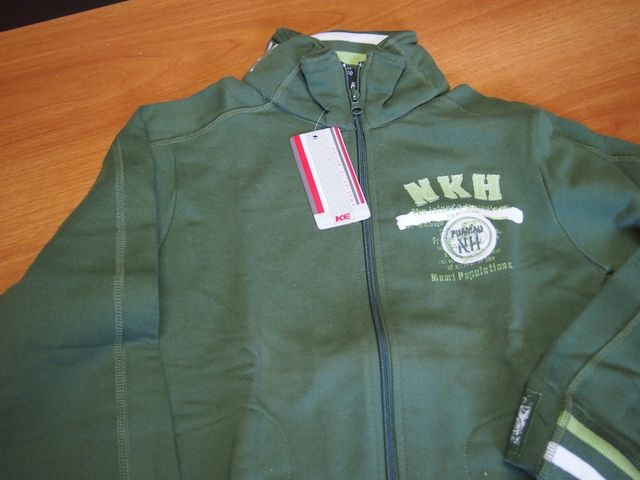 COLOR KIDS	FELPA VERDE C/CERNIERA E TASCHE ART.341