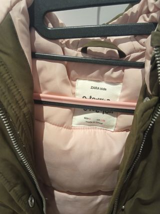 Anorak niña talla 6, de Zara...solo 2 puestas .