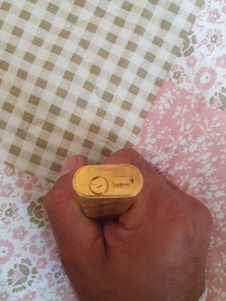 mechero cartier chapado en oro 18 k 