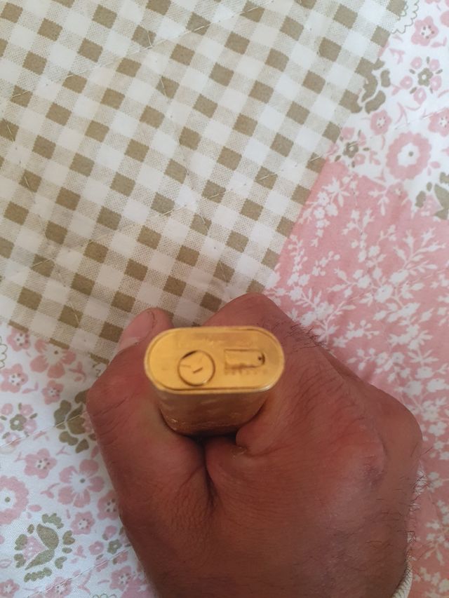 mechero cartier chapado en oro 18 k