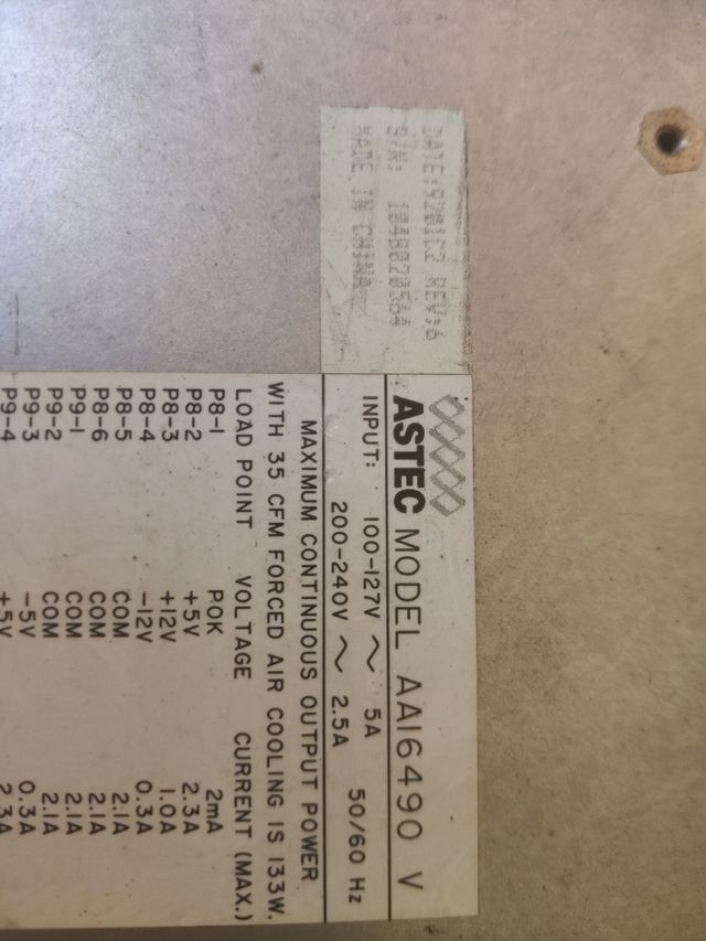 fuente alimentación para ordenador antiguo o Viejo