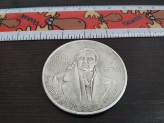 100 pesos estados unidos mexicanos  plata 1978