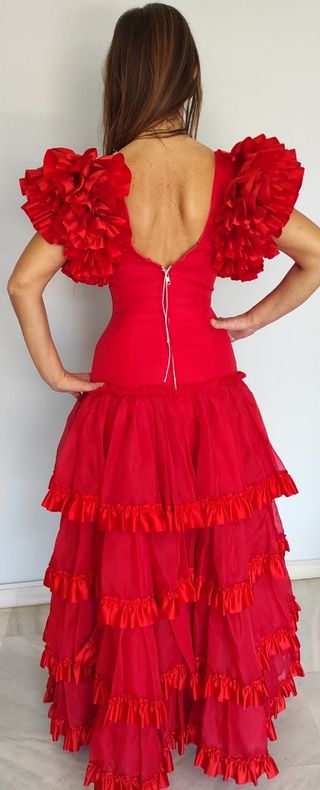 Traje flamenca años 80.