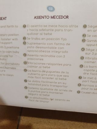 Mecedora bebé musical, vibración relajación 