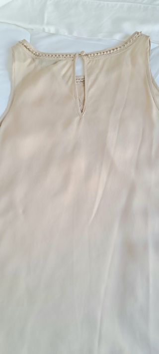 Top, +collar, Massimo Dutti 40% seda Talla M