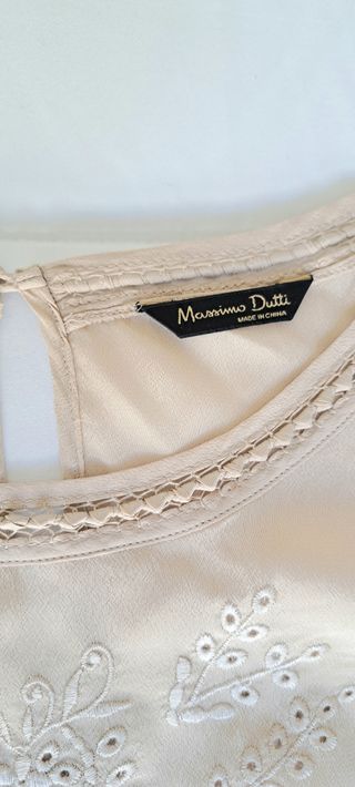 Top, +collar, Massimo Dutti 40% seda Talla M