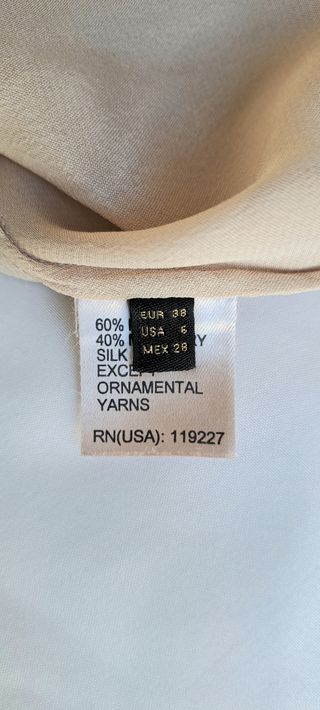 Top, +collar, Massimo Dutti 40% seda Talla M