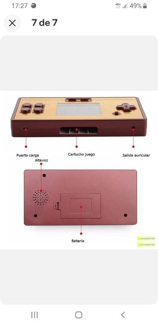 consola retro portatil 600 juegos