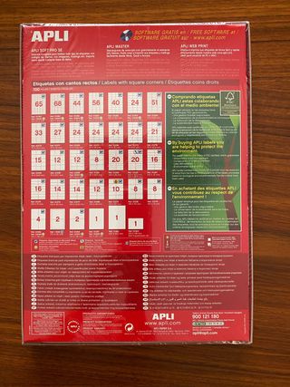 Etiquetas impresora Apli 1278 105x57 mm