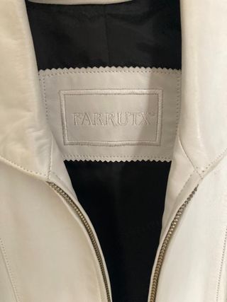 Cazadora piel blanca de Farrutx
