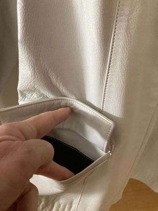 Cazadora piel blanca de Farrutx