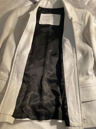 Cazadora piel blanca de Farrutx